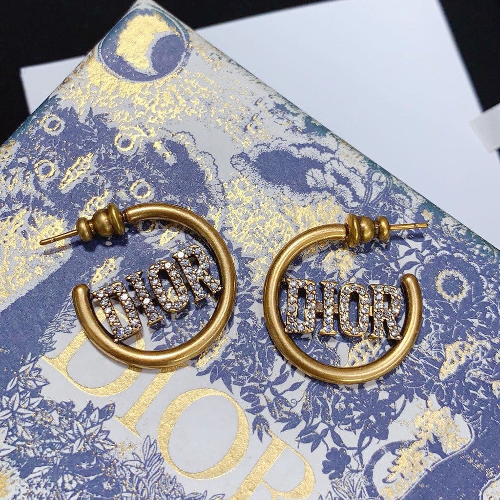18K CD 30 Montaigne Hoop Earrings