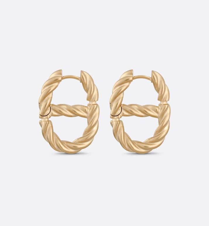18K CD Navy Earrings