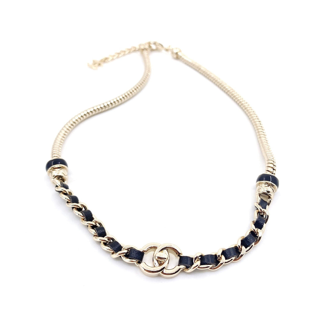 18K CC Rhinestone Necklace