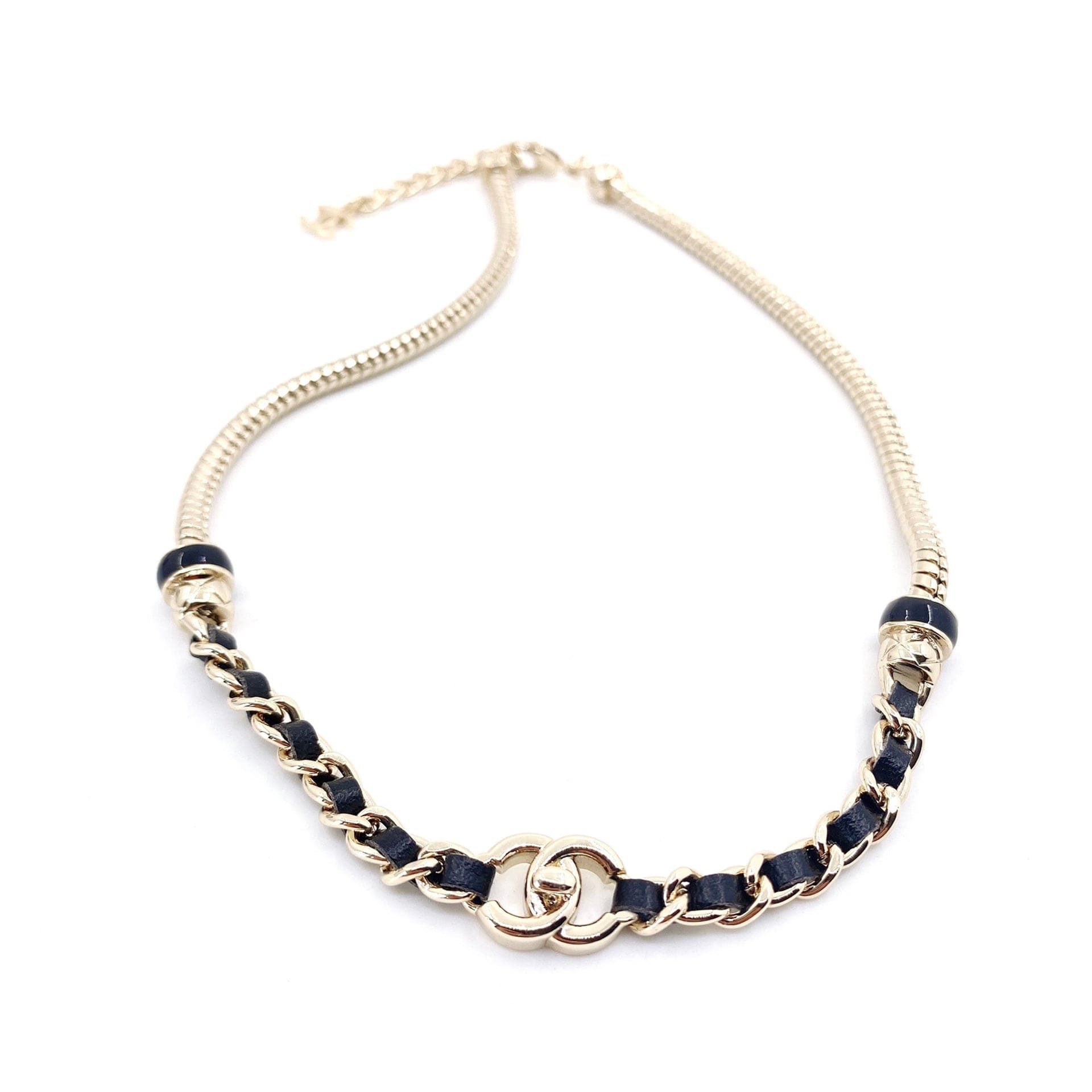 18K CC Rhinestone Necklace