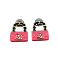 18K Classic Pink CC Bag Earrings