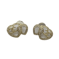 18K CC Heart Diamonds Earrings