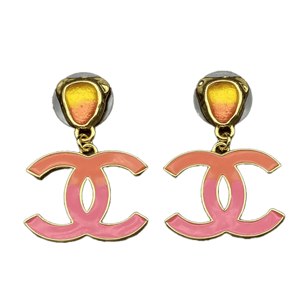 18K Classic Pink CC Dangle Earrings