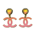 18K Classic Pink CC Dangle Earrings
