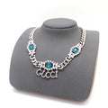 18K GG Script Diamonds Necklace