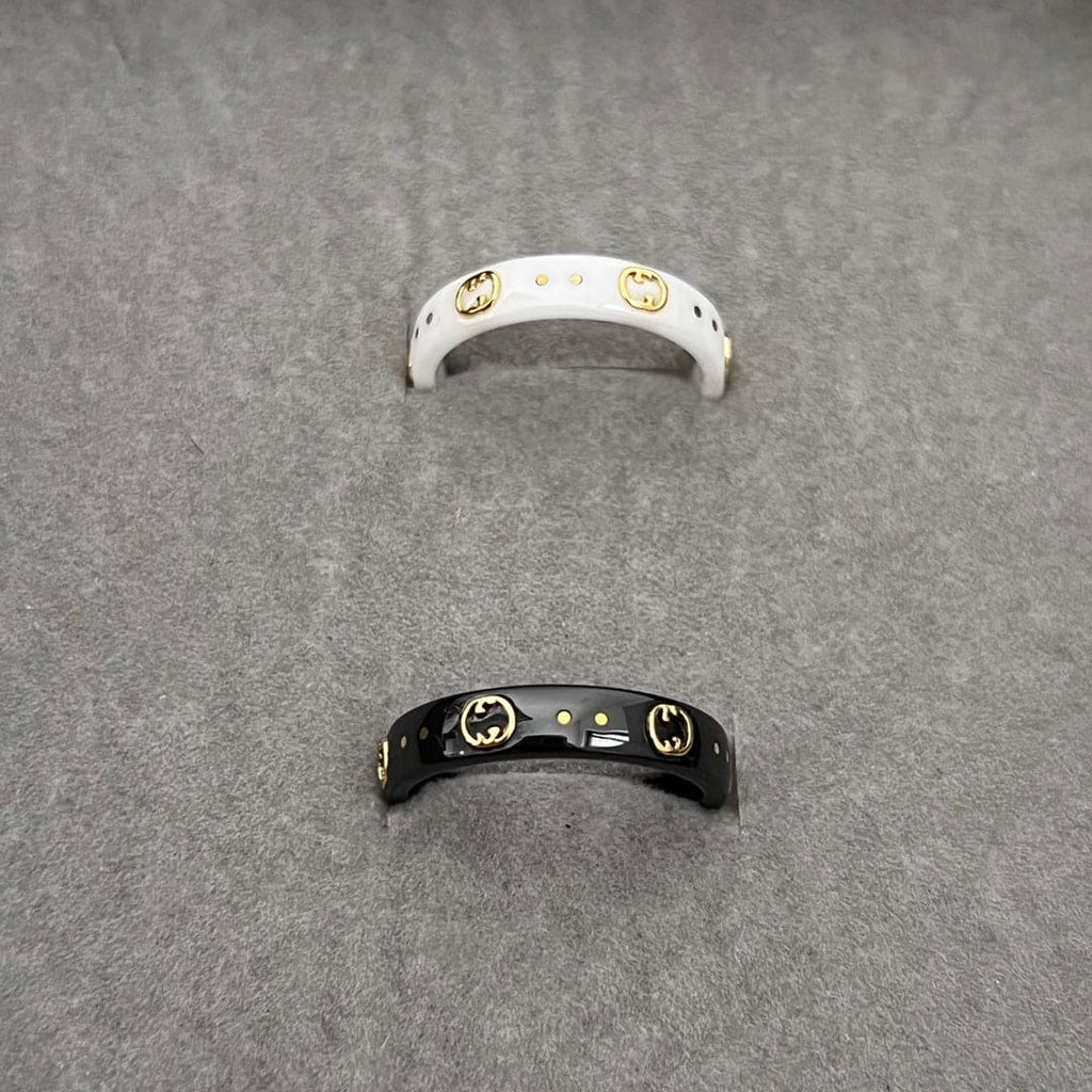 18K GG Icon White Zirconia Ring