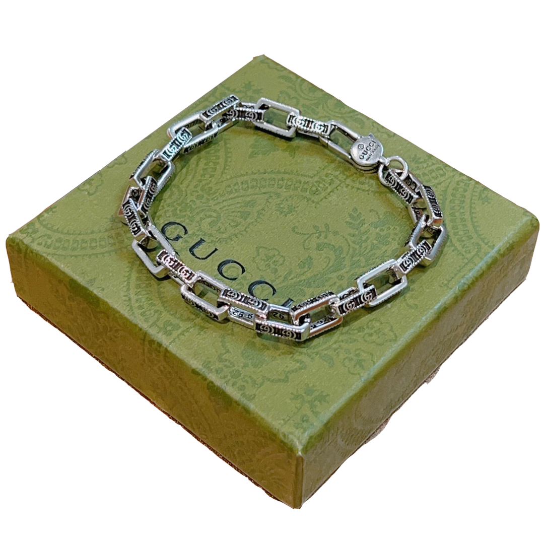 Double G Interlocking G Chain Bracelet