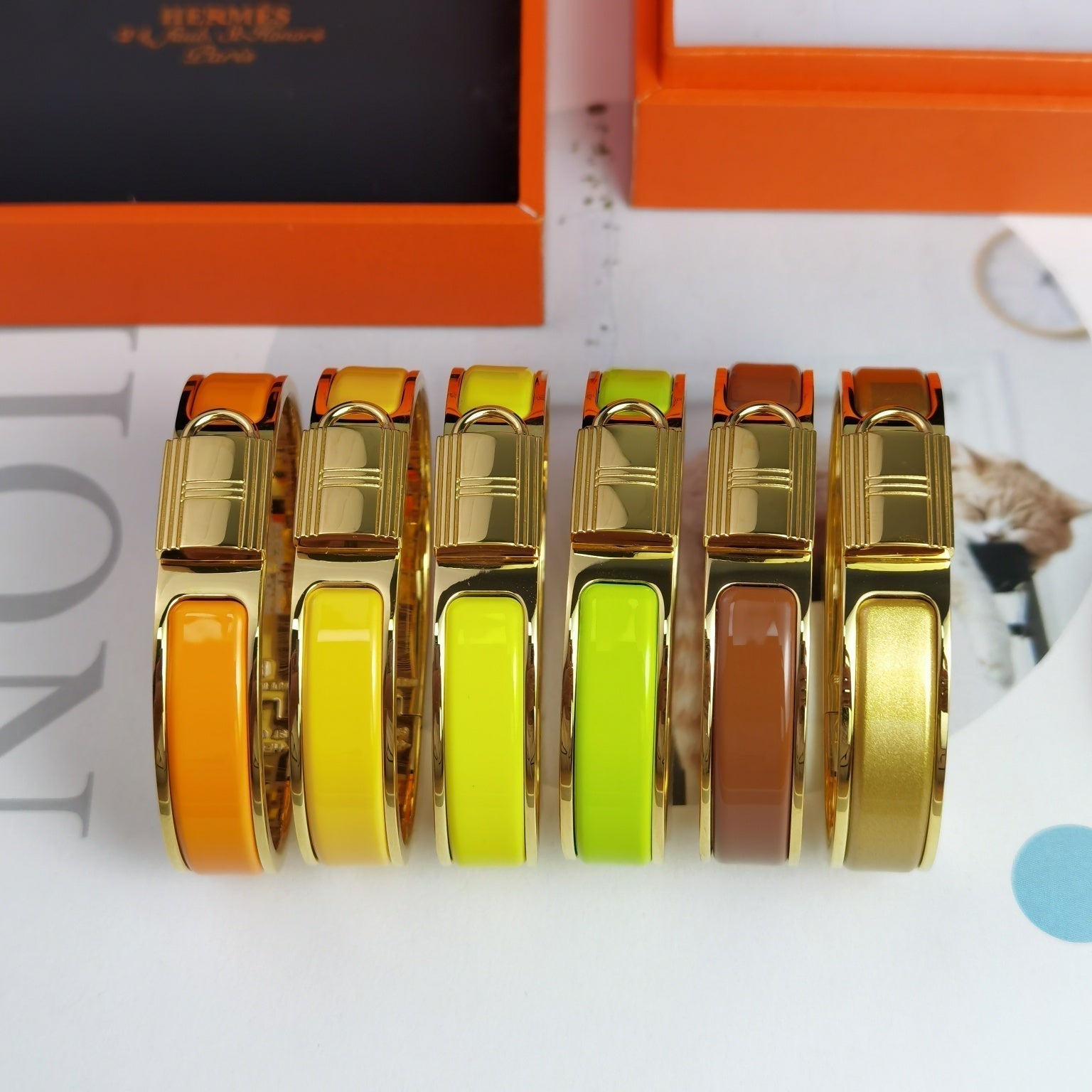18K Clic Cadenas Orange H Bracelet