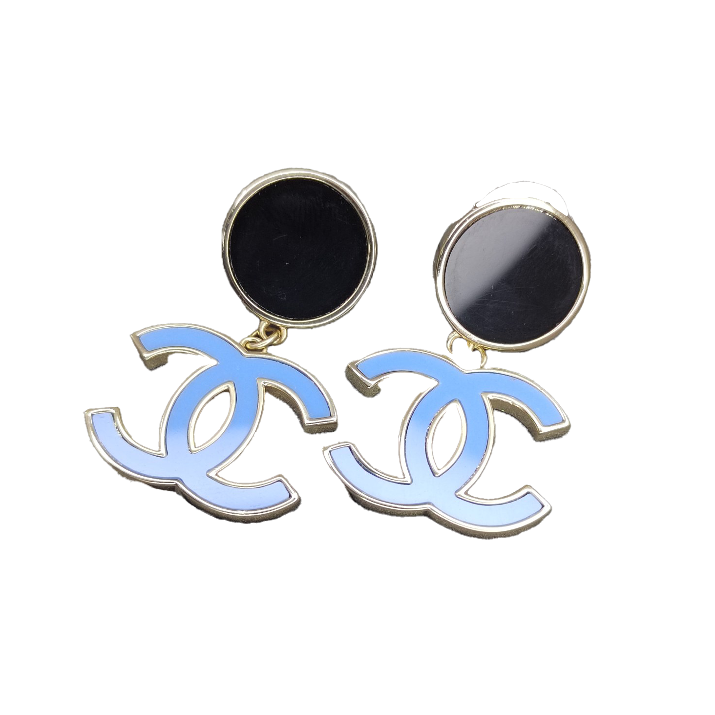 18K Classic Blue CC Dangle Earrings