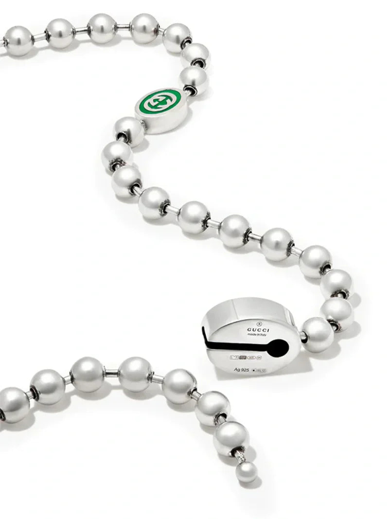 GG Interlocking G Green Necklace
