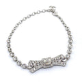 18K CC Diamond Bow Tie Pendant Necklace