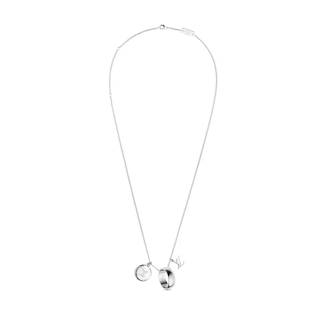 18K Louis Monogram Charms Necklace
