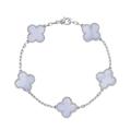 18K Vintage Alhambra Five Motifs Chalcedony Clover Bracelet