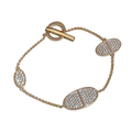 18K Chaine D'Ancre Verso Diamond H Bracelet