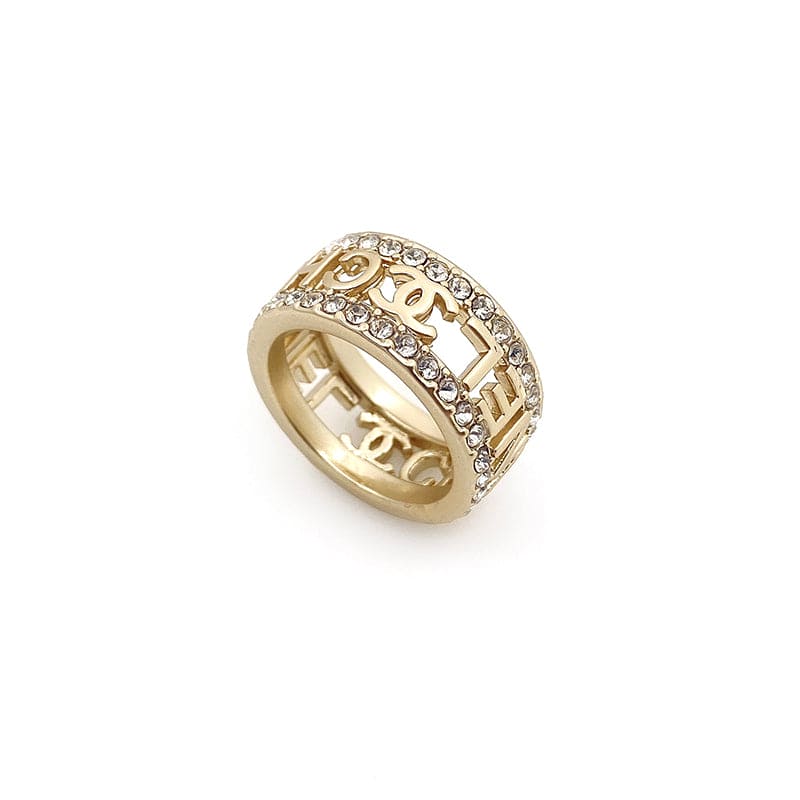 18K CC Diamond Ring
