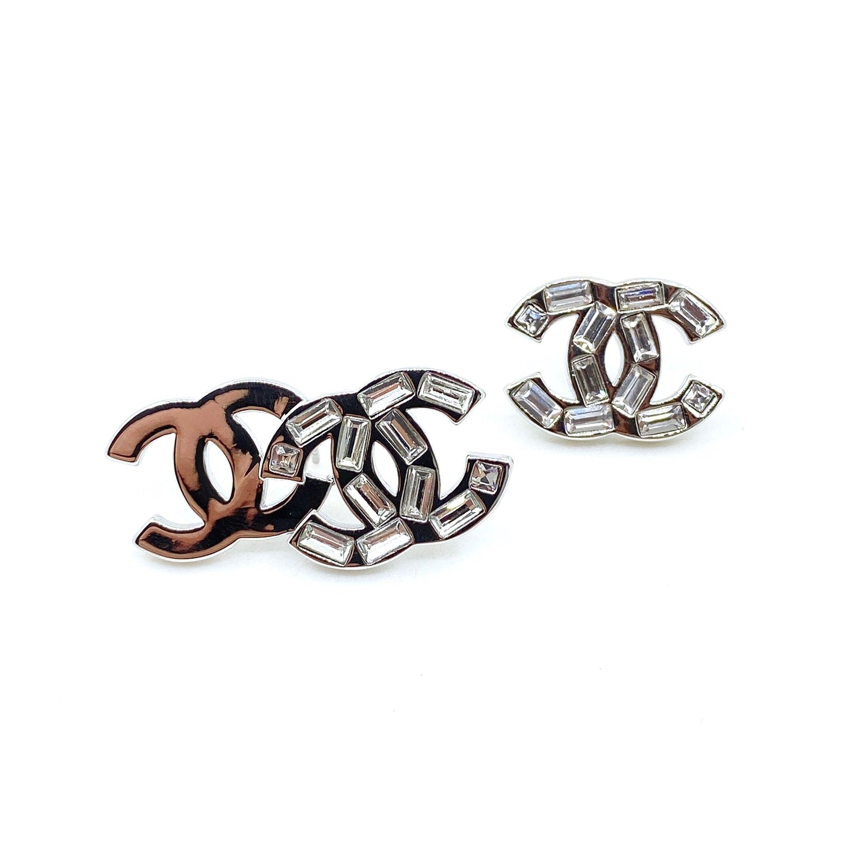18K CC Crystal Earrings