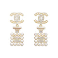18K CC Pearl Shape Earrings
