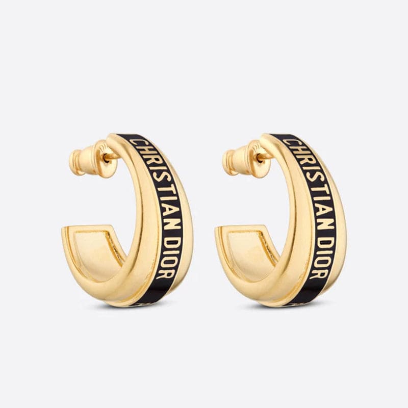 18K CD Code Earrings