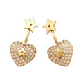 18K CD Star & Heart Earrings