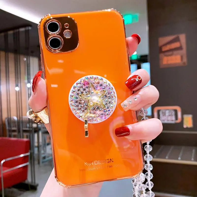 Star Rhinestone Ring Case