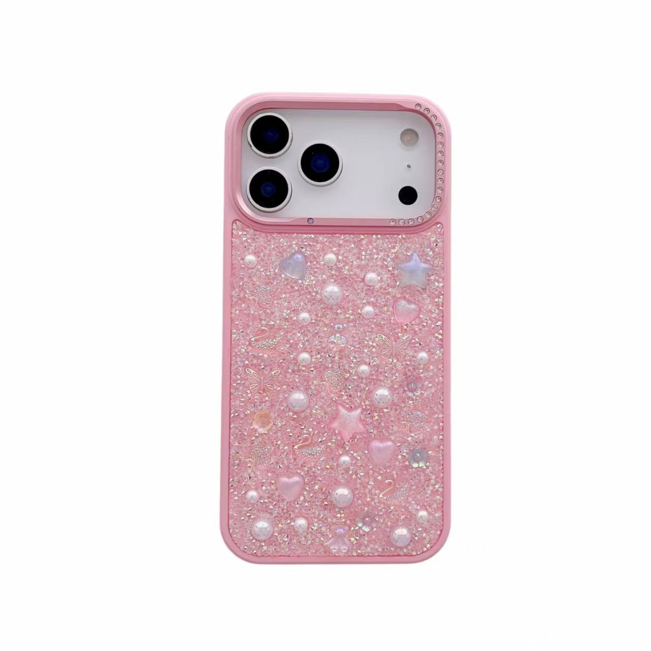 New Stylish, Sparkling Pink Diamond Phone Case for iphone Series and samsugn s25U s26u