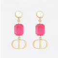 18K Petit CD Crystal Earrings
