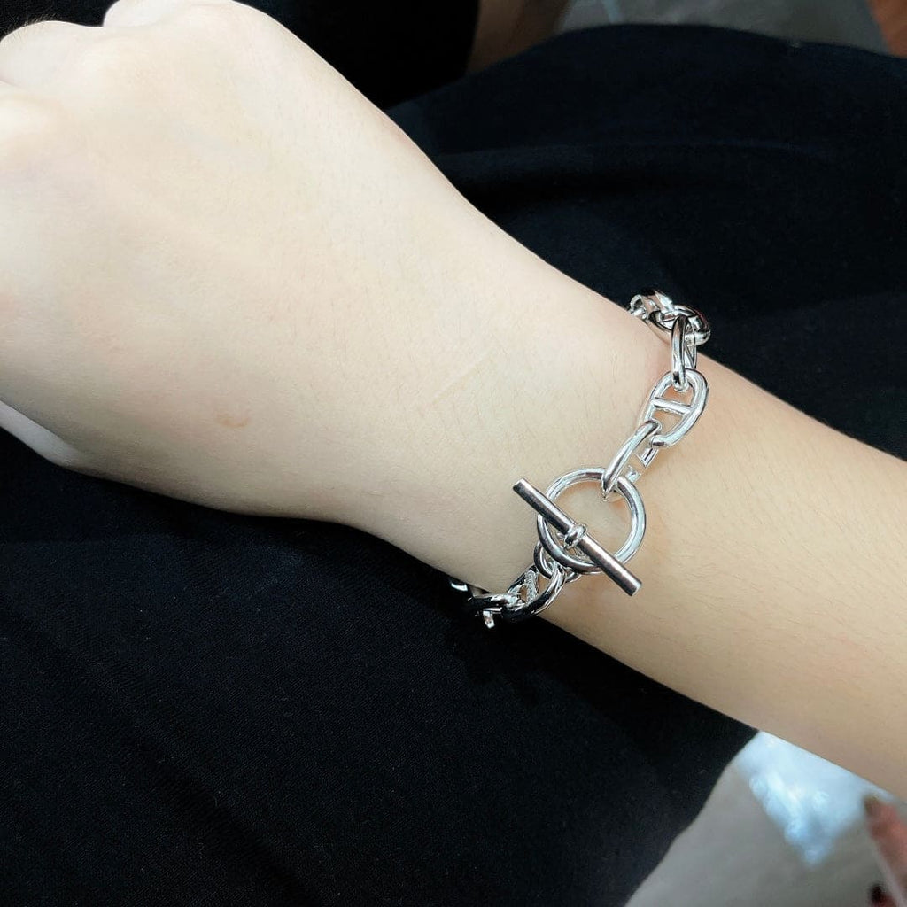 18K Cha?ne D'ancre Encha?n¨¦e H Bracelet