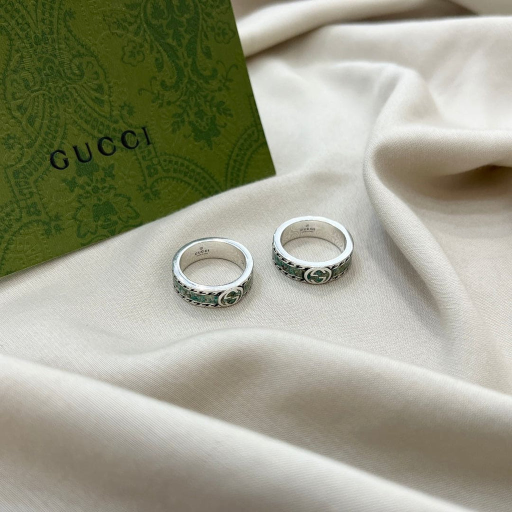 GG Interlocking G Turquoise Ring