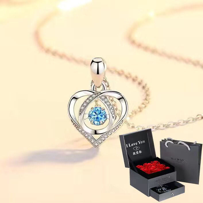 95 sterling silver necklace pendant for women's love