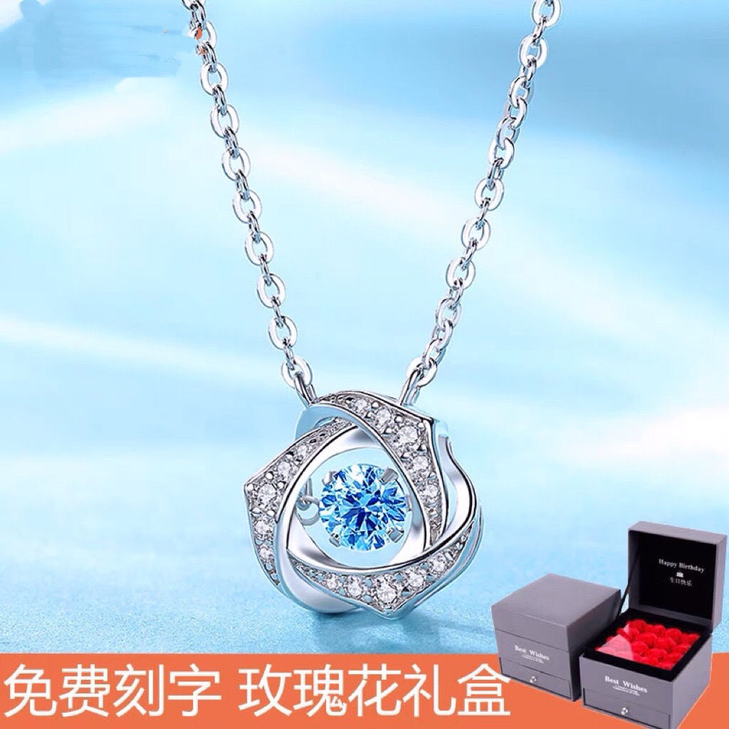 95 sterling silver necklace pendant for women's love