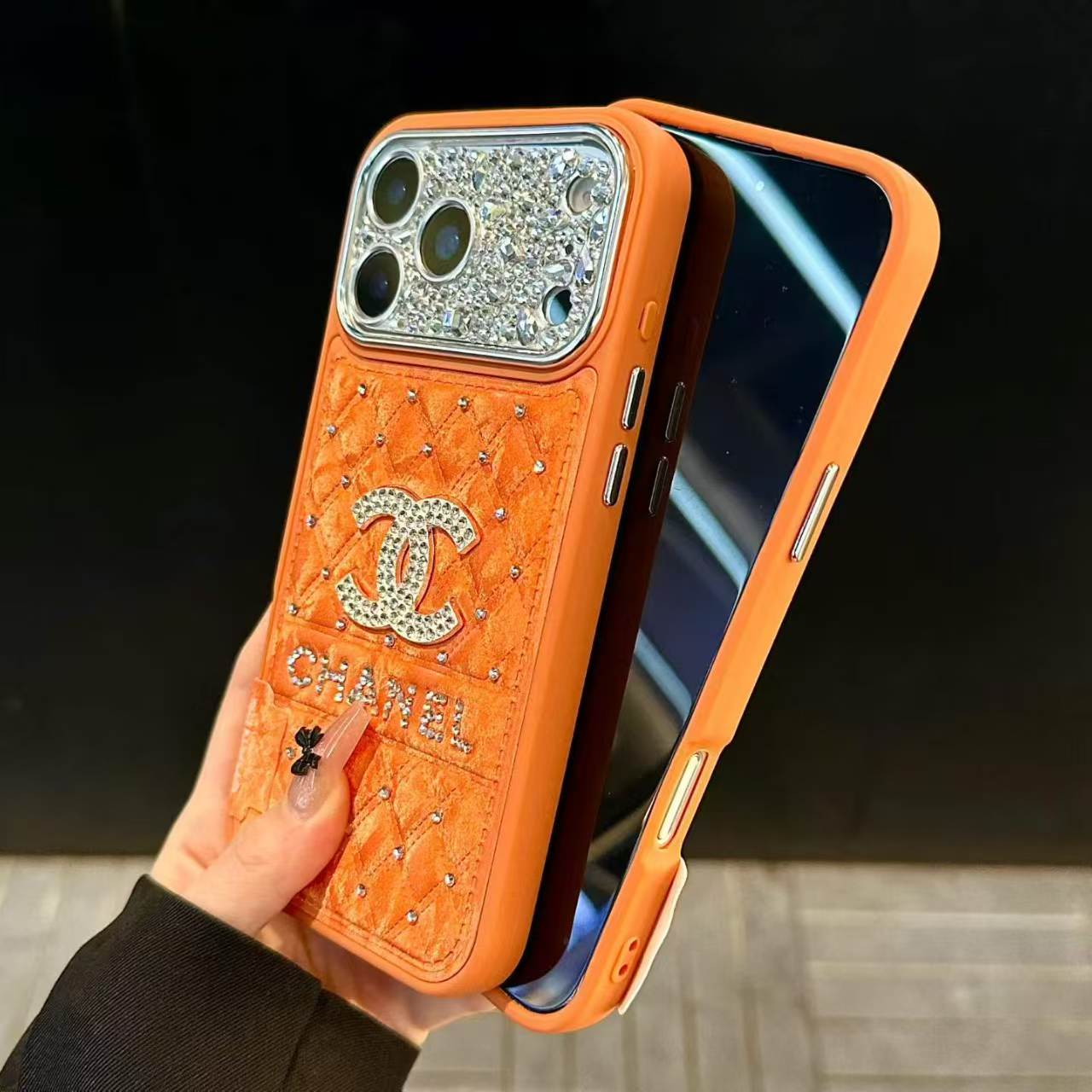 Luxurious, sparkling diamond iPhone phone case-3