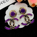 Small fragrant diamond pearl earrings