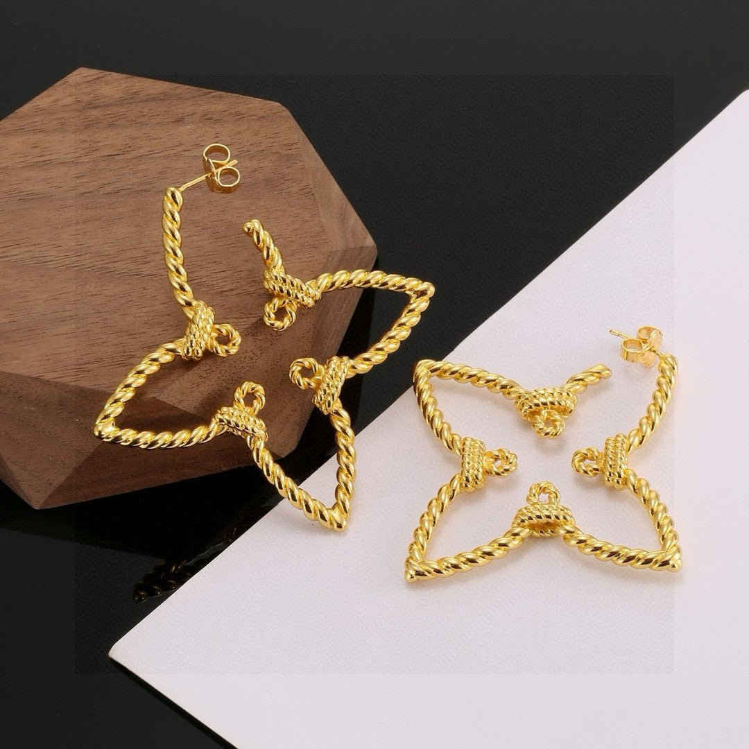 High-Quality Four-Leaf Clover Earrings