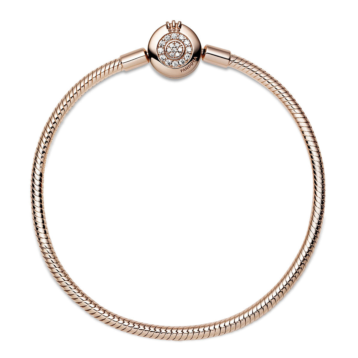 Pandora Moments Sparkling Crown O Snake Chain Bracelet