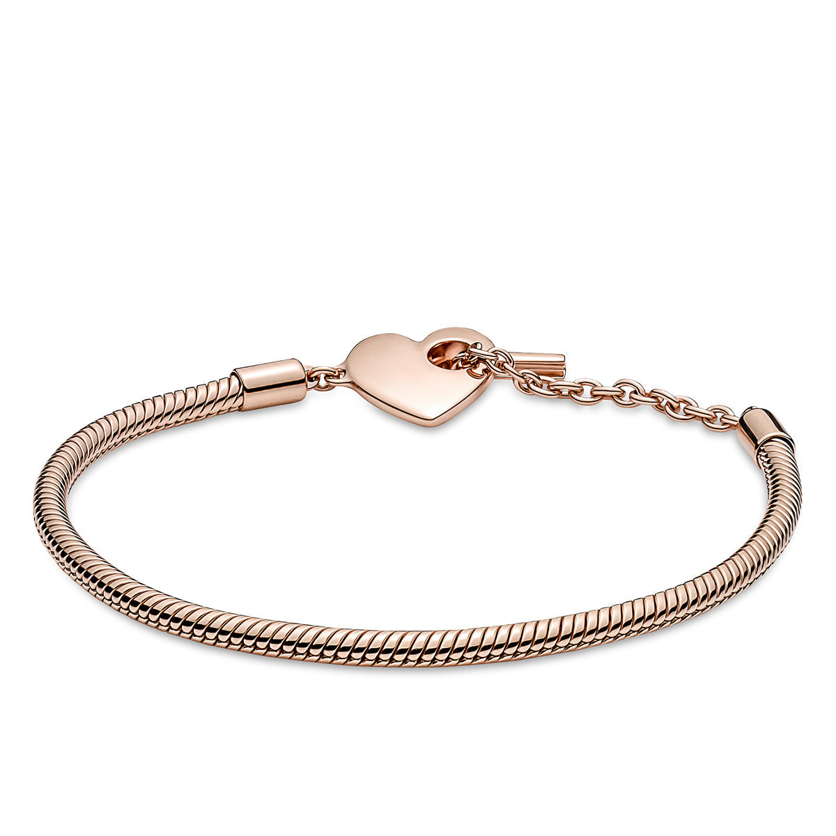 Pandora Moments Heart T-Bar Snake Chain Bracelet