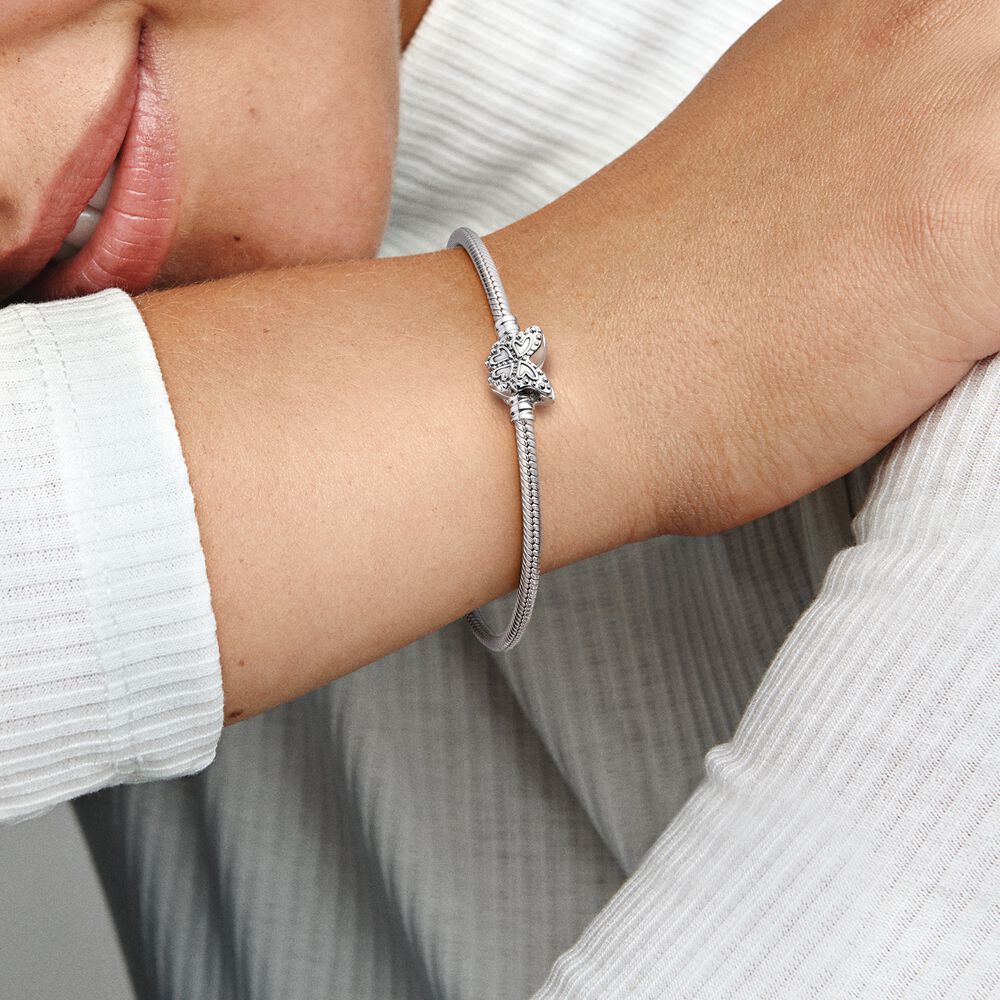 Pandora Butterfly Clasp Moments Snake Chain Bracelet