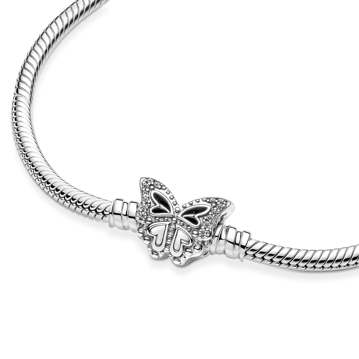 Pandora Butterfly Clasp Moments Snake Chain Bracelet