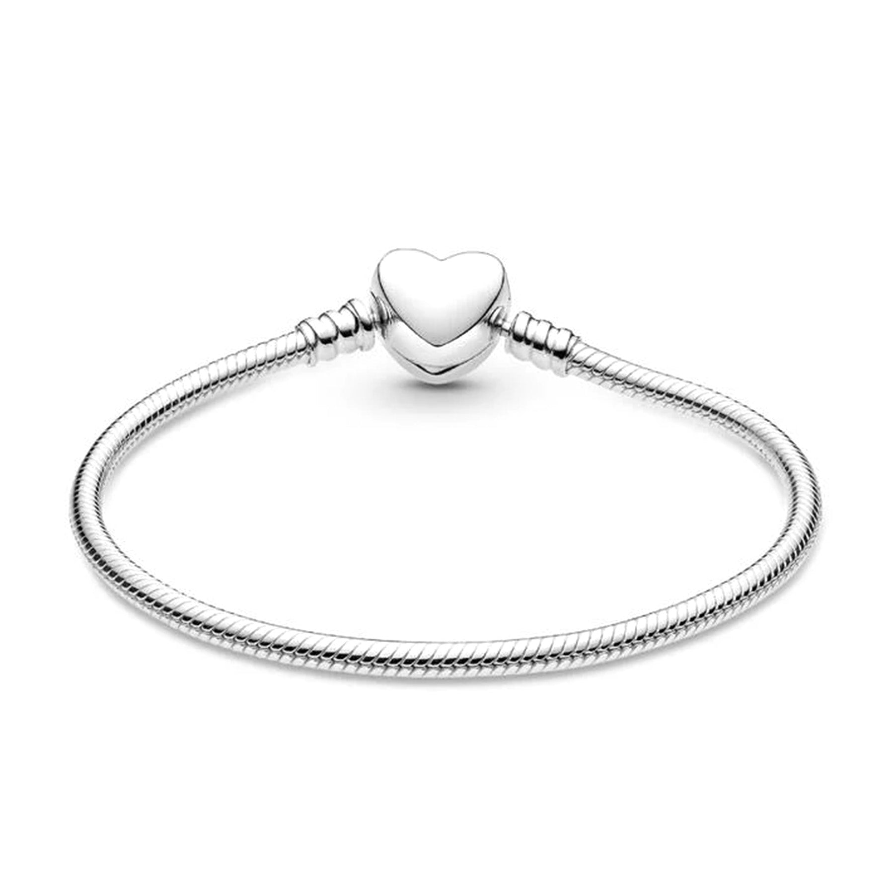 Pandora Moments Engravable Heart Clasp Snake Chain Bracelet