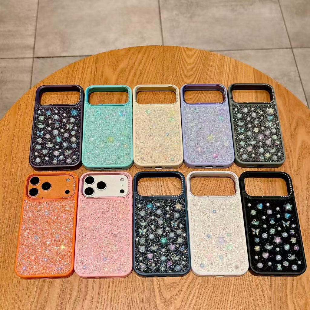 New Stylish, Sparkling Pink Diamond Phone Case for iphone Series and samsugn s25U s26u
