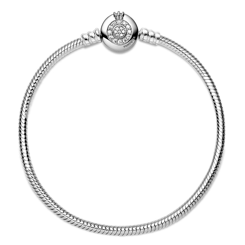 Pandora Moments Sparkling Crown O Snake Chain Bracelet