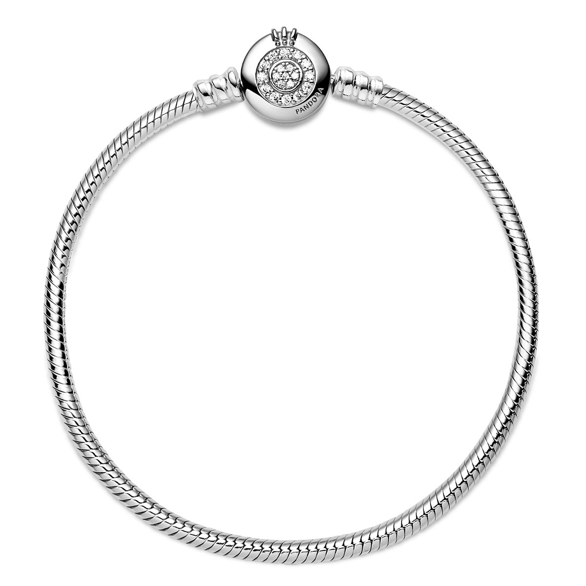 Pandora Moments Sparkling Crown O Snake Chain Bracelet
