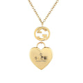 18K Double G Heart Pendant Necklace