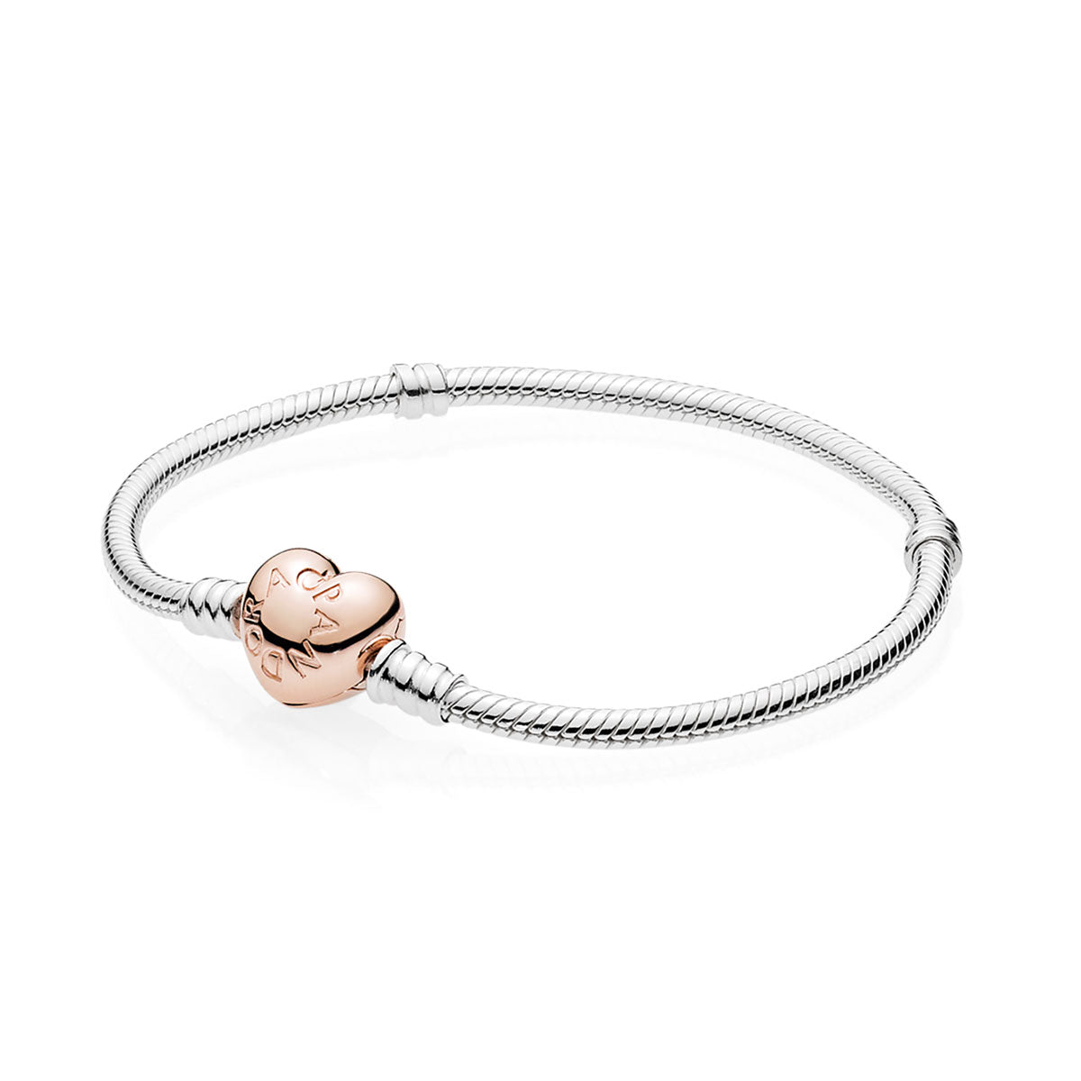 Pandora Moments Heart Clasp Snake Chain Bracelet