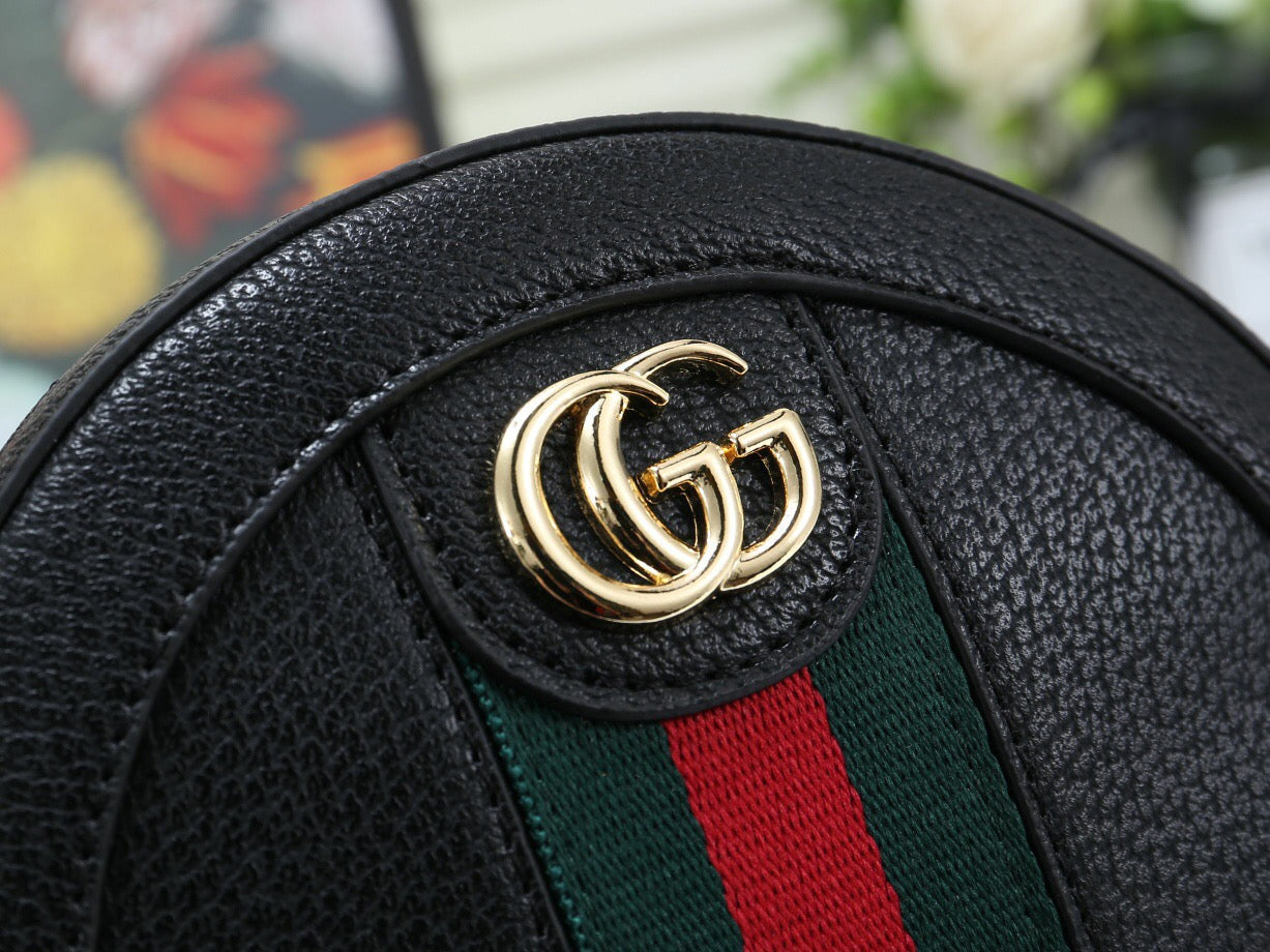 Ophidia mini round shoulder bag