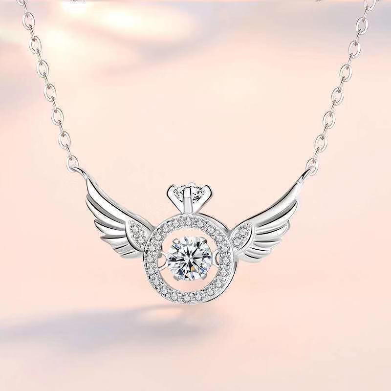 95 sterling silver necklace female ins clavicle pendant