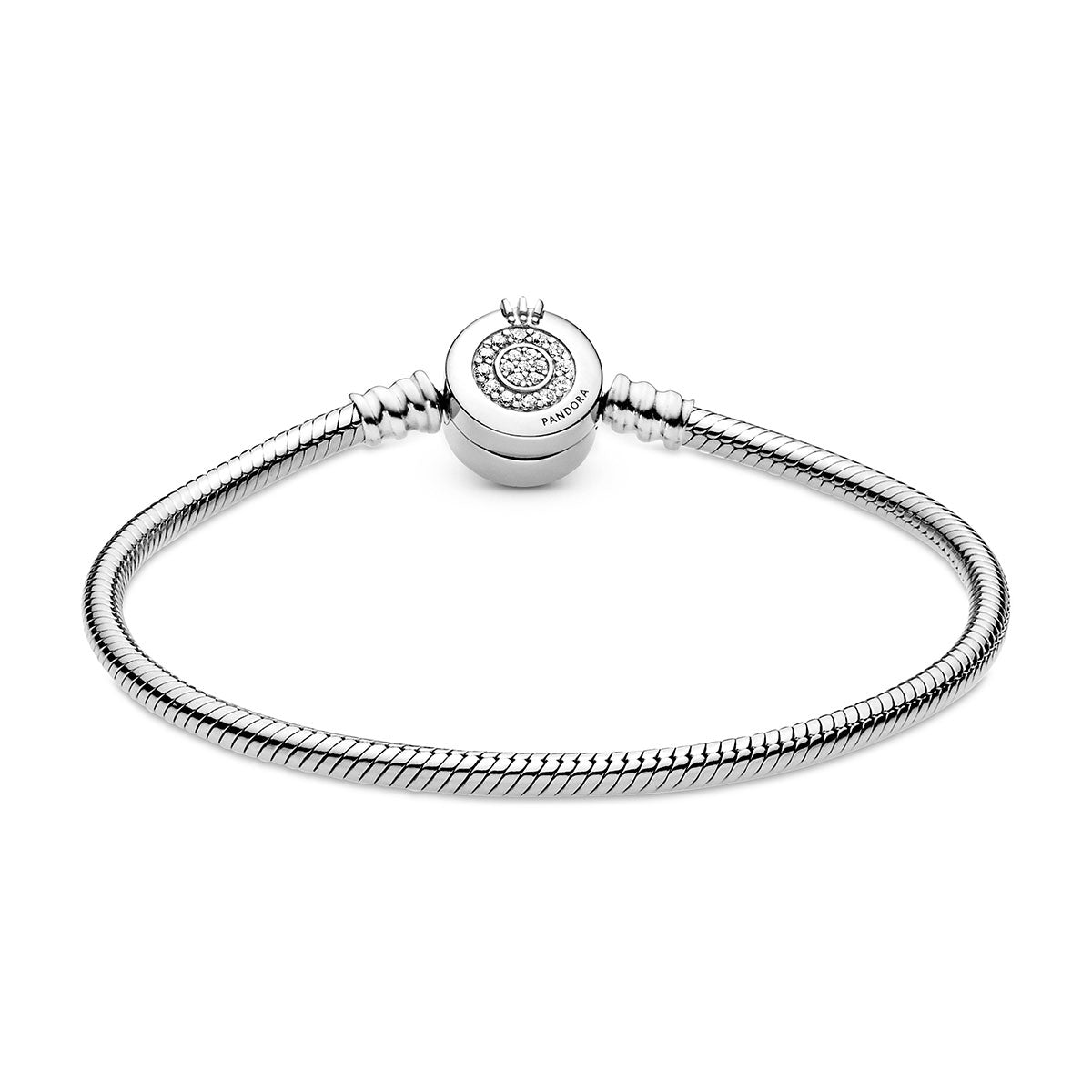Pandora Moments Sparkling Crown O Snake Chain Bracelet