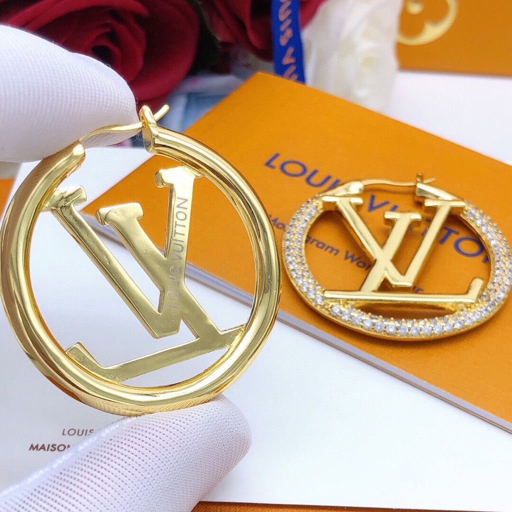 High-Quality Round Diamond-Set Earrings
