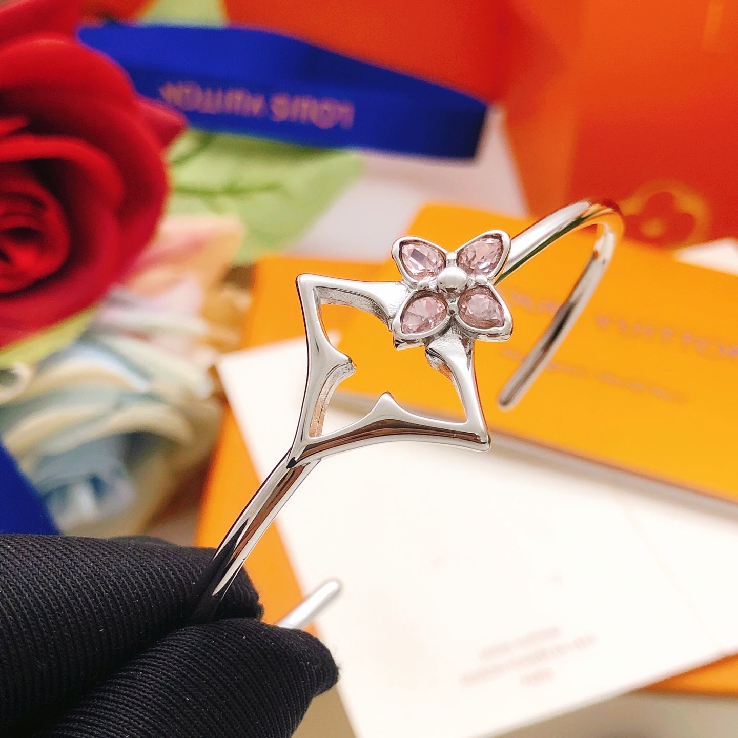 High-Quality Colored Diamond Bangle