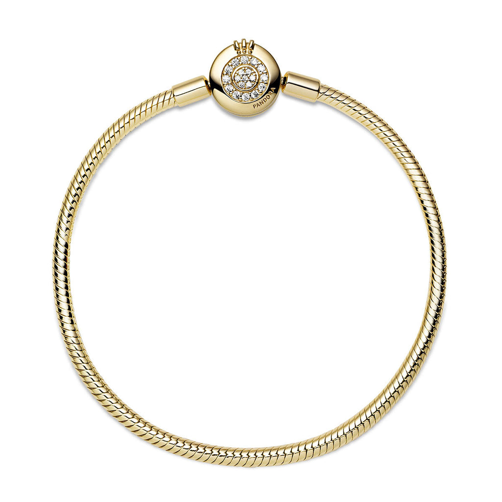 Pandora Moments Sparkling Crown O Snake Chain Bracelet