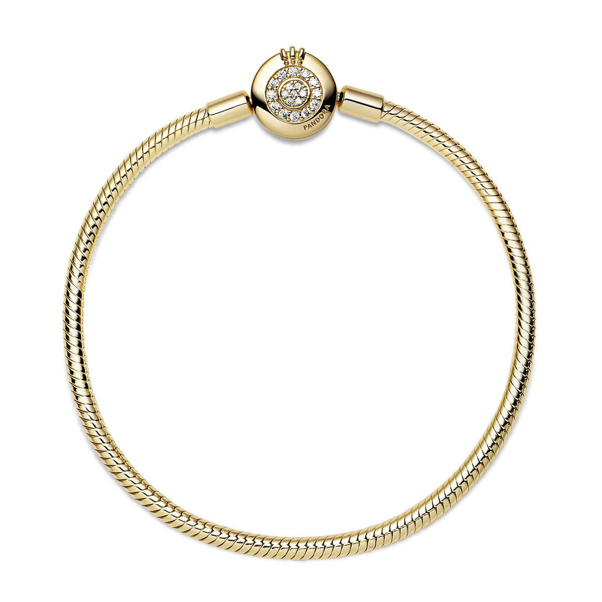 Pandora Moments Sparkling Crown O Snake Chain Bracelet